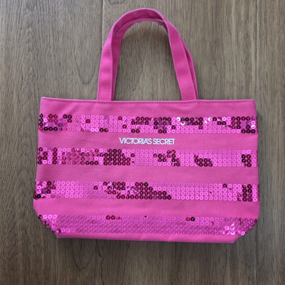 Victoria's Secret Pink Sequin Mini Tote Bag